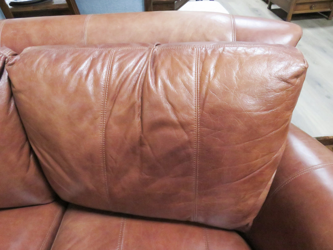 Plunkett Brown Leather Sofa