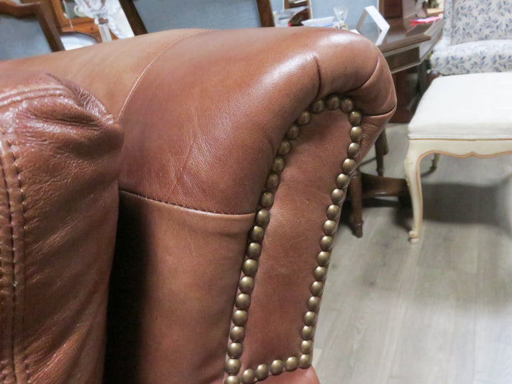 Plunkett Brown Leather Sofa