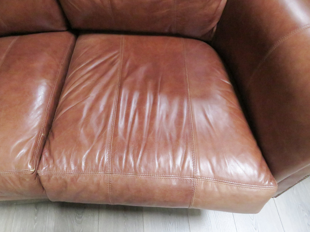 Plunkett Brown Leather Sofa