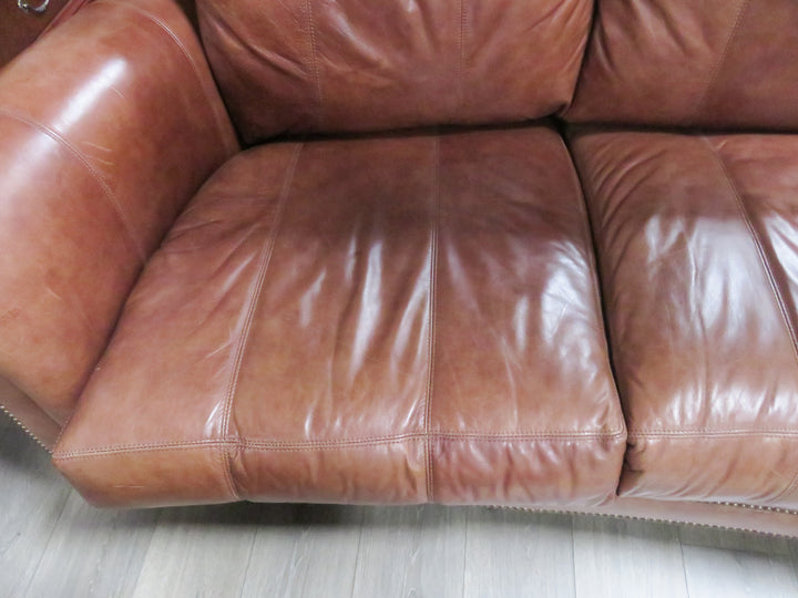 Plunkett Brown Leather Sofa