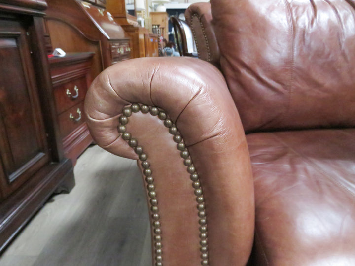 Plunkett Brown Leather Sofa
