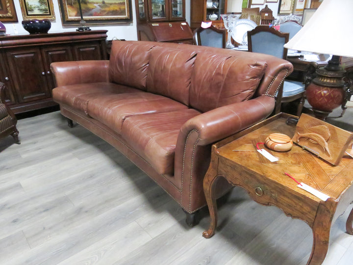 Plunkett Brown Leather Sofa