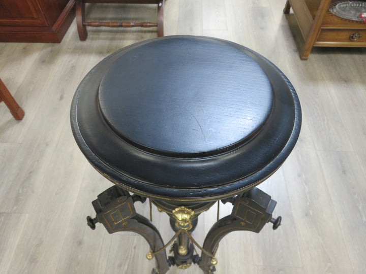Ebonized Wood Plant Stand