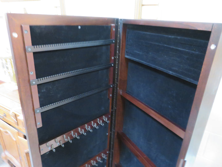 Beveled Mirror Jewelry Cabinet