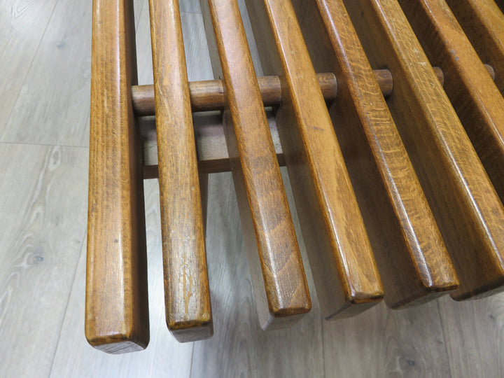 MCM Slatted Wood Bench