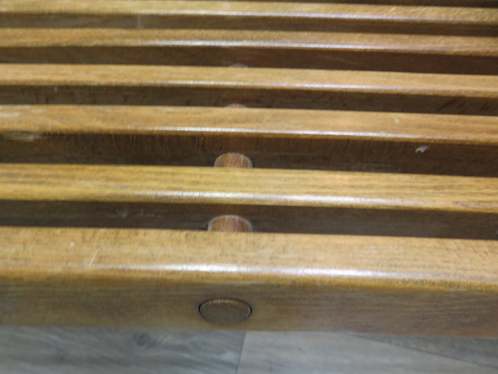 MCM Slatted Wood Bench