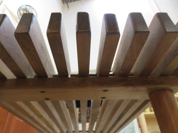 MCM Slatted Wood Bench