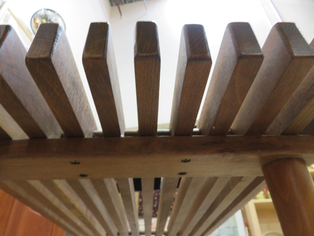 MCM Slatted Wood Bench