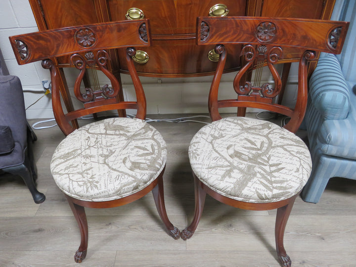 Pair of Antique Lyre Back Chairs