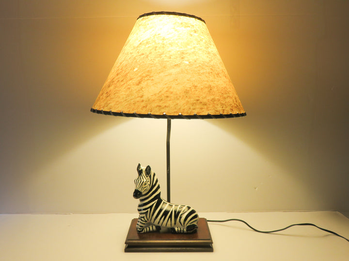 Zebra Base Ceramic Lamp