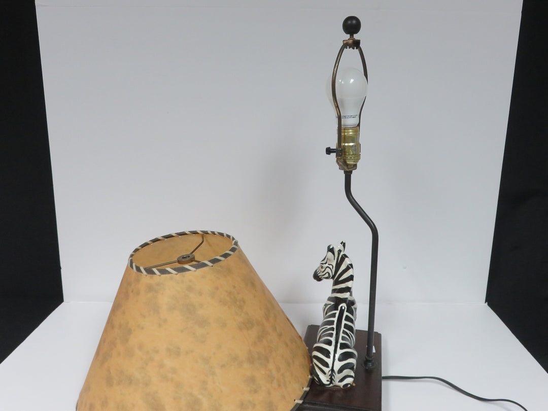 Zebra Base Ceramic Lamp