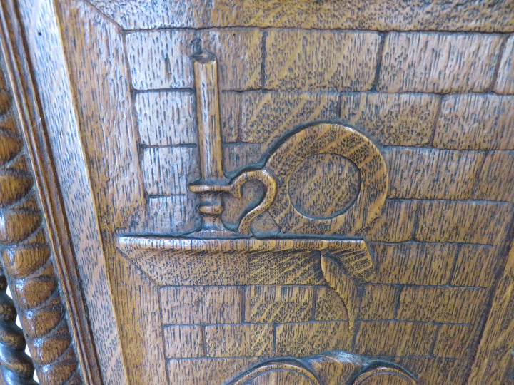 Antique Carved Settle Bench