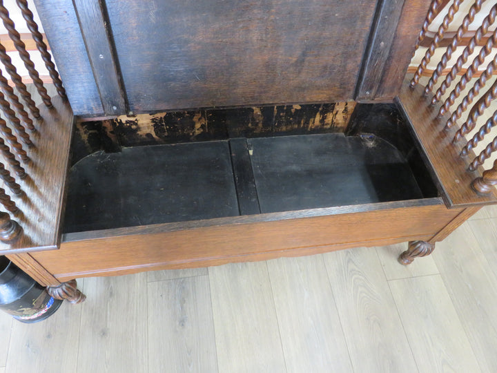 Antique Carved Settle Bench