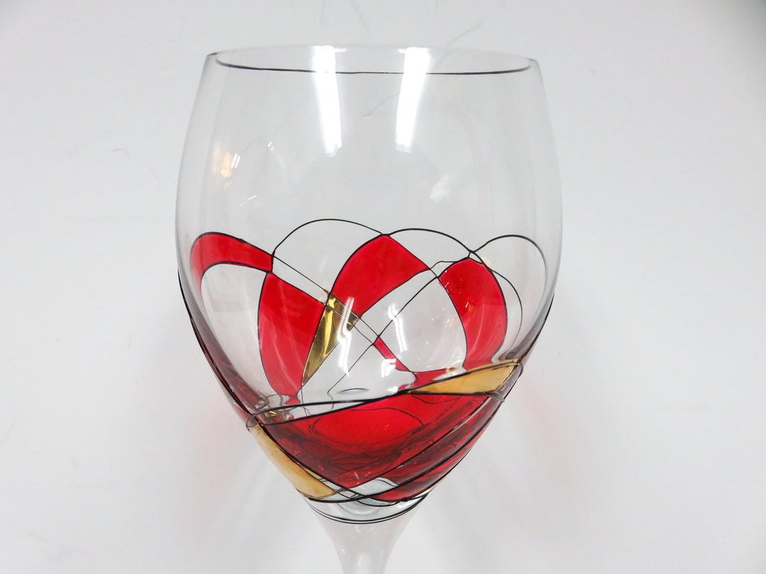 Romanian Stained Glass Wine Glasses