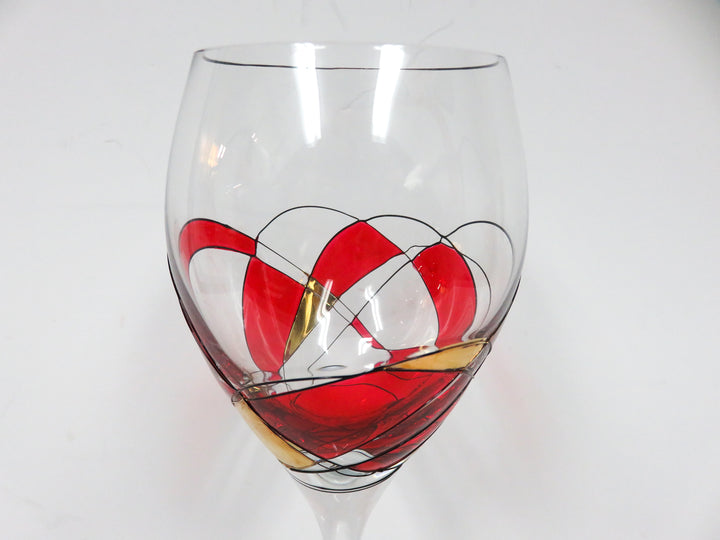 Romanian Stained Glass Wine Glasses