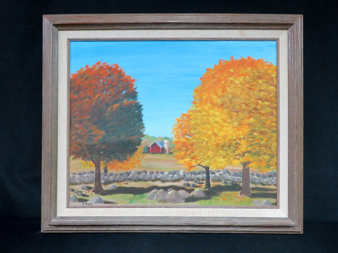 Country Farm Original Oil Painting