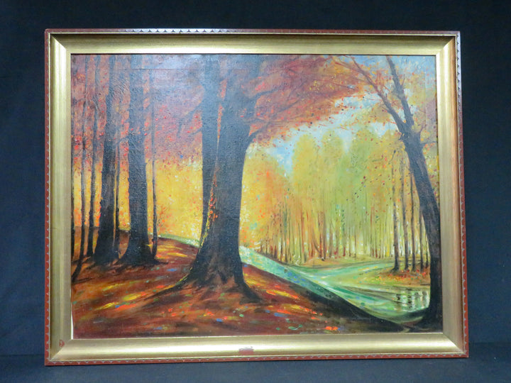 Vintage Landscape Original Oil Painting
