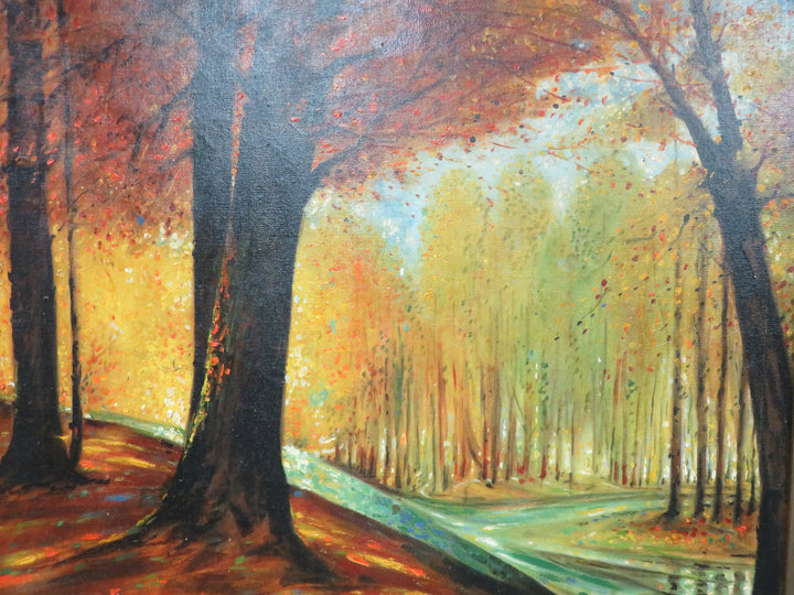 Vintage Landscape Original Oil Painting