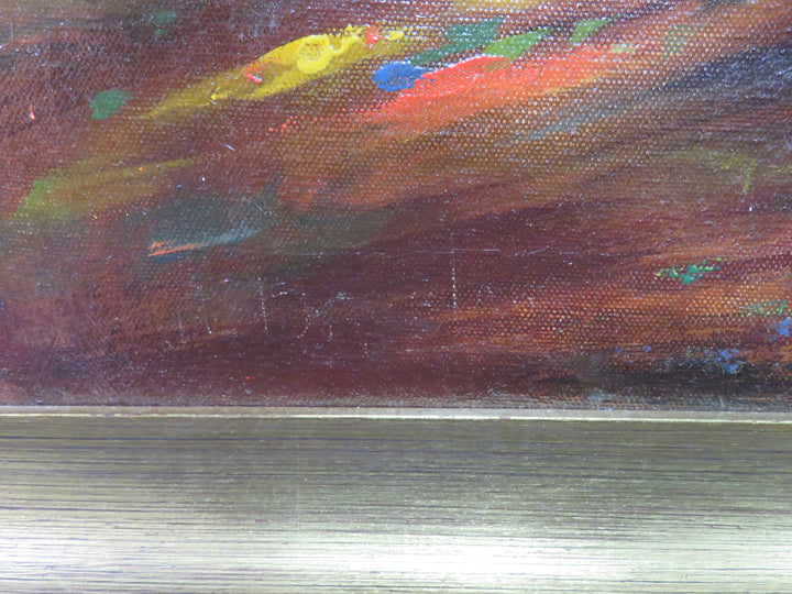 Vintage Landscape Original Oil Painting
