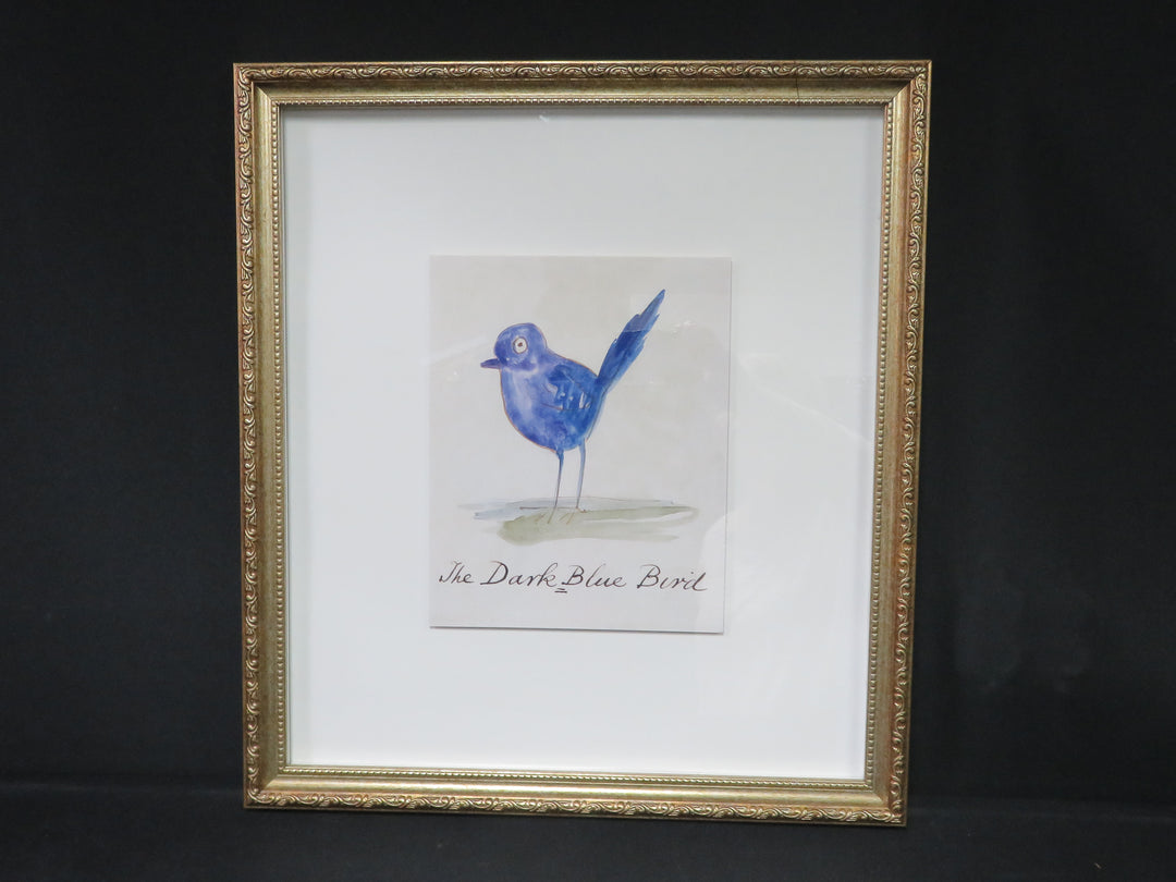 The Dark Blue Bird Print