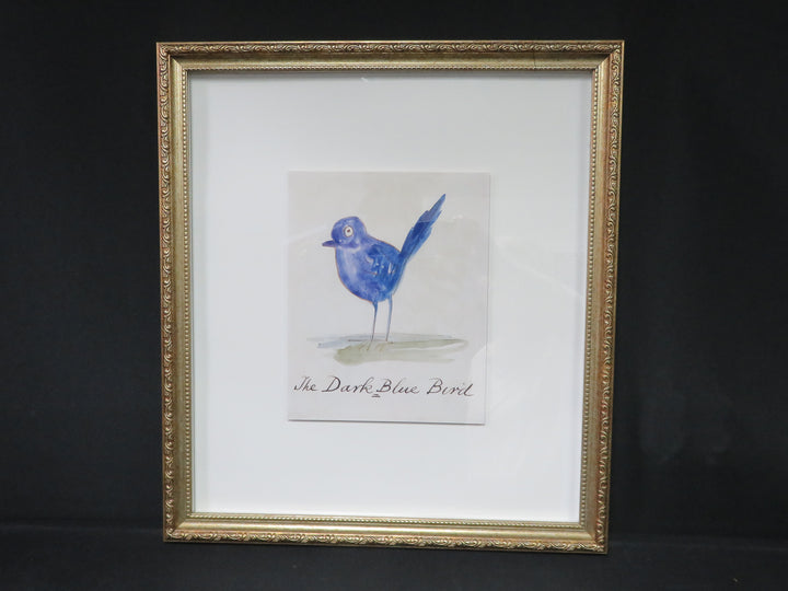 The Dark Blue Bird Print