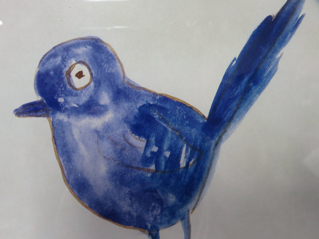 The Dark Blue Bird Print