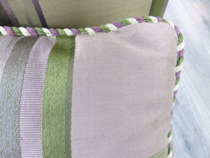 Plaid Upholstered Slipper Chair