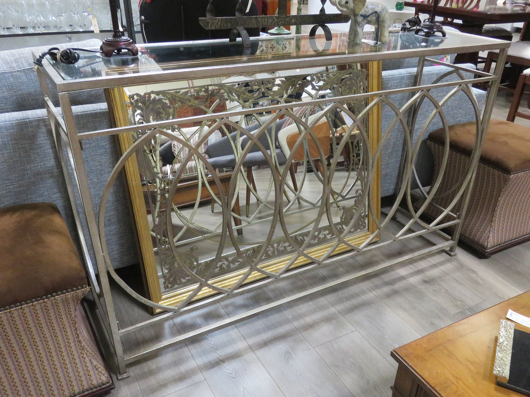 Metal & Glass Console Table