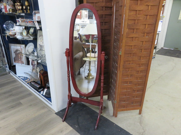 Oval Cherry Cheval Mirror