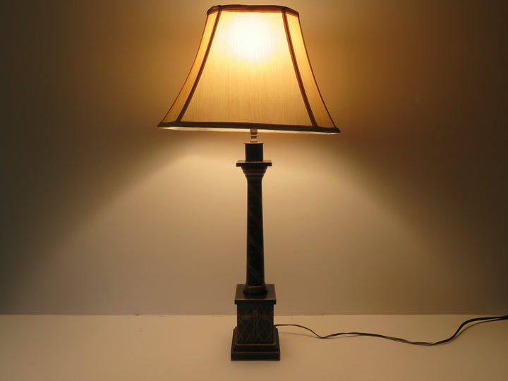 Black & Copper Buffet Lamp