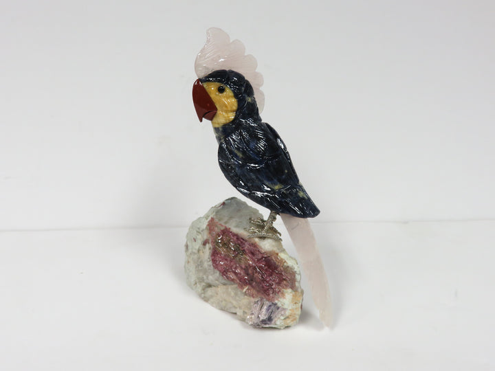 Cockatoo Mounted on Quartz