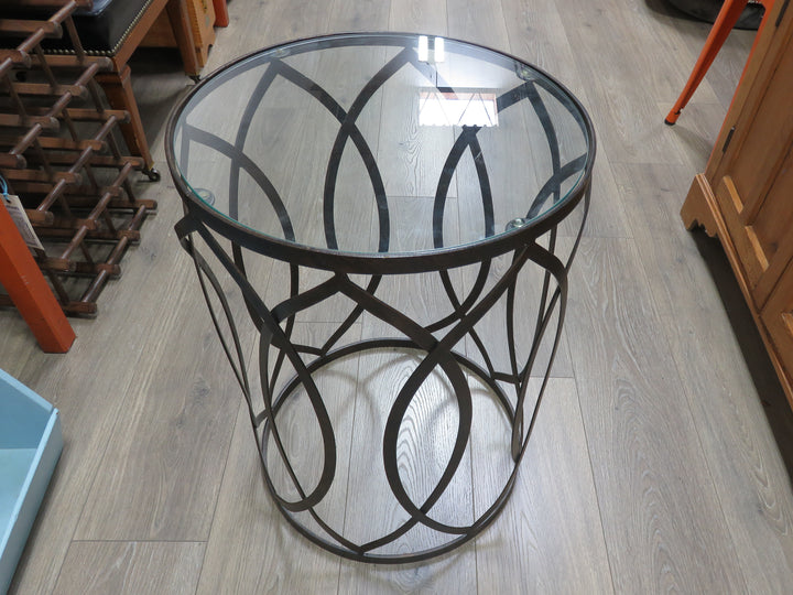 Metal & Glass Occasional Table