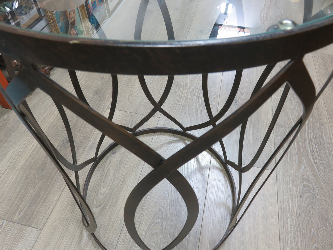 Metal & Glass Occasional Table