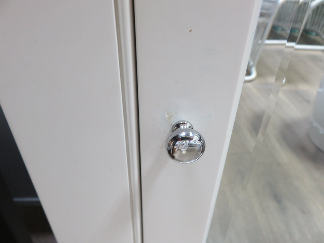 Shallow White Mirrored Cabinet