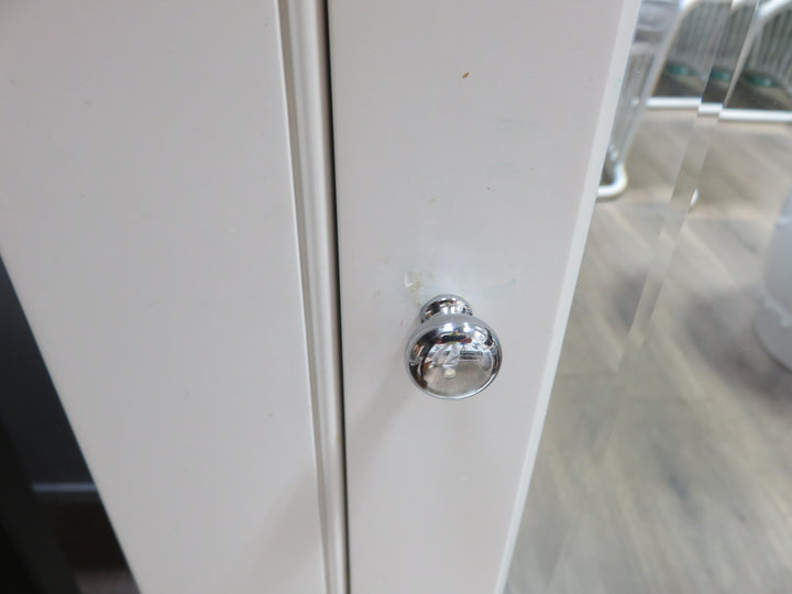 Shallow White Mirrored Cabinet