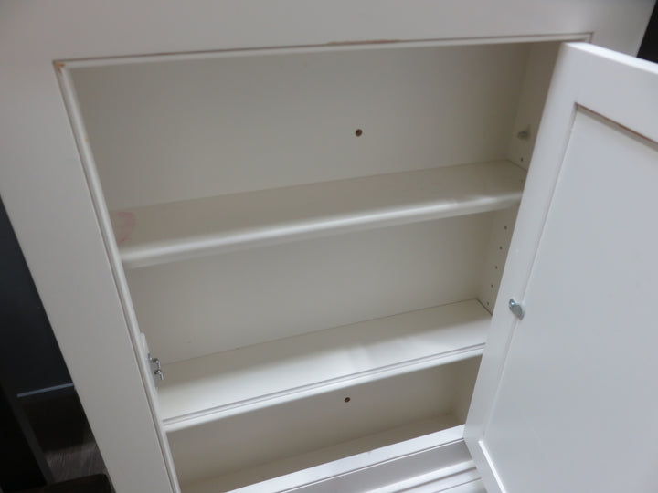 Shallow White Mirrored Cabinet