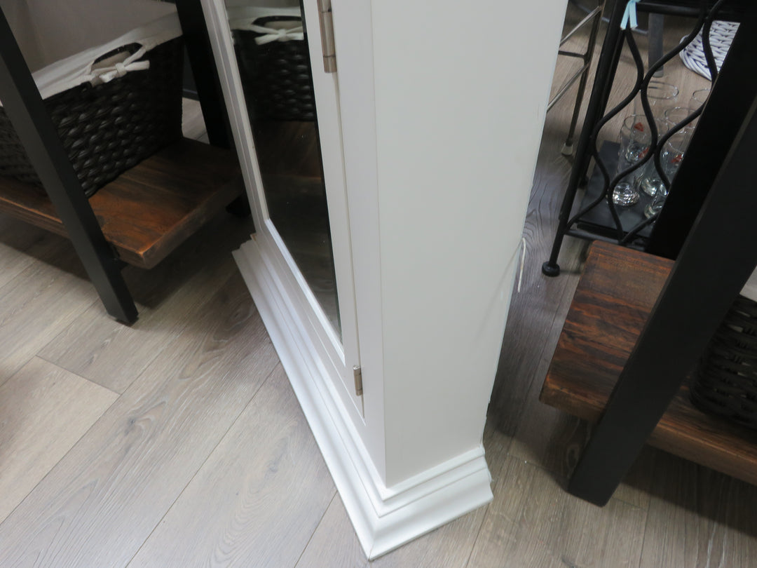 Shallow White Mirrored Cabinet