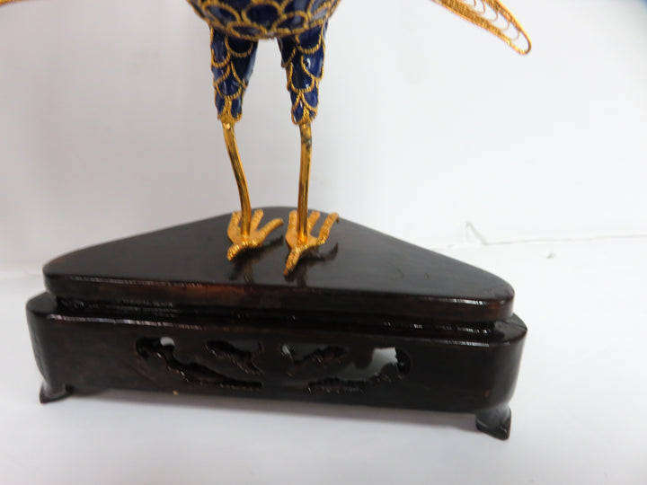Cloisonné Peacock Figurine