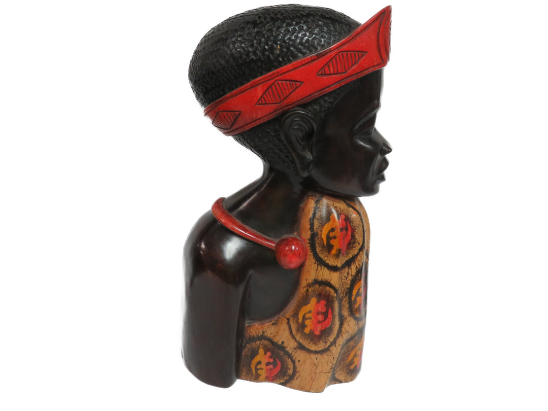 Hand Carved African King Sculpture