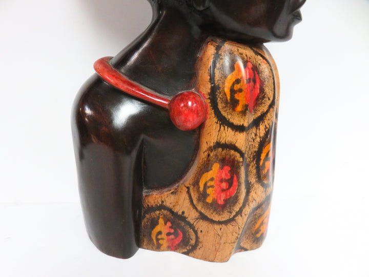 Hand Carved African King Sculpture