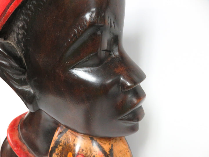Hand Carved African King Sculpture