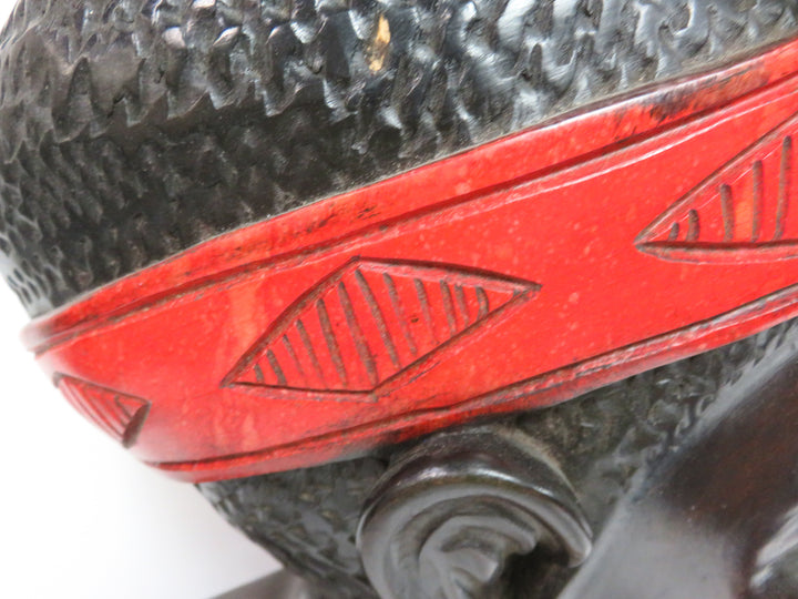 Hand Carved African King Sculpture