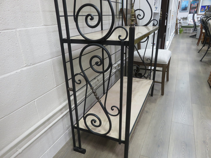 Black Scrolled Metal Baker's Rack