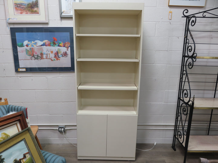 Tall Cream Bookcase