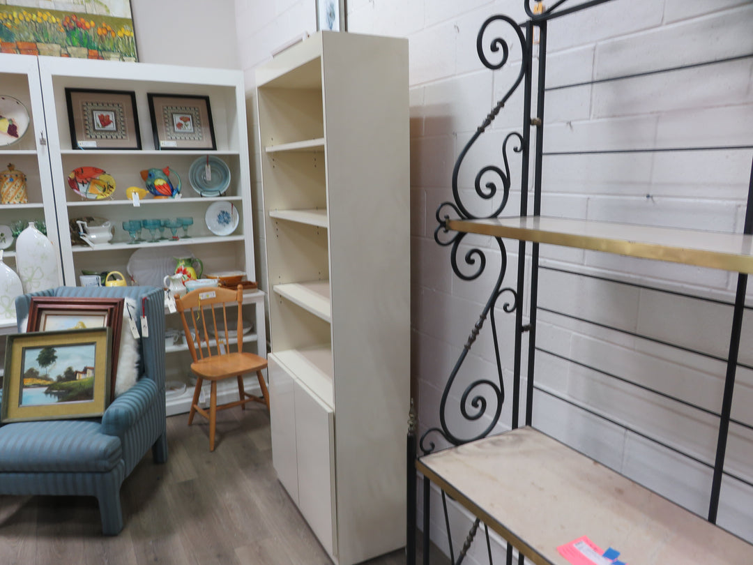 Tall Cream Bookcase