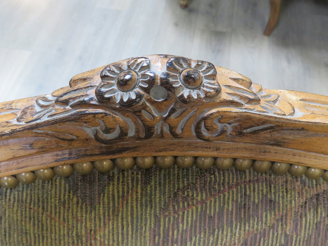 Floral Bergere Arm Chair