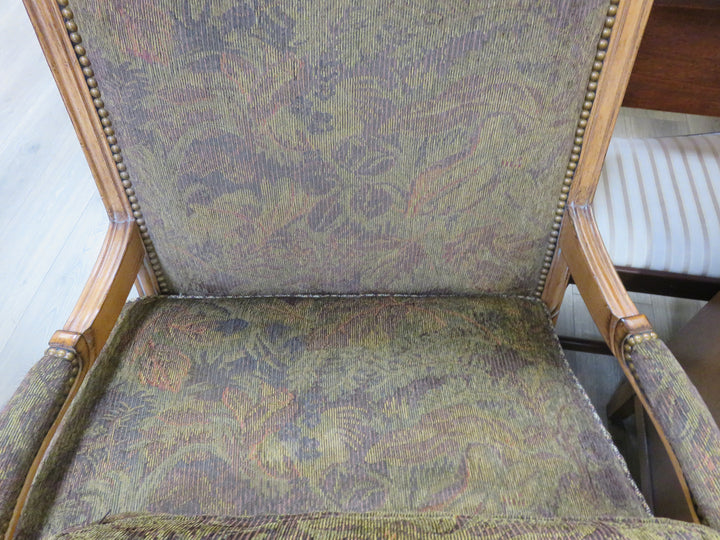 Floral Bergere Arm Chair & Ottoman