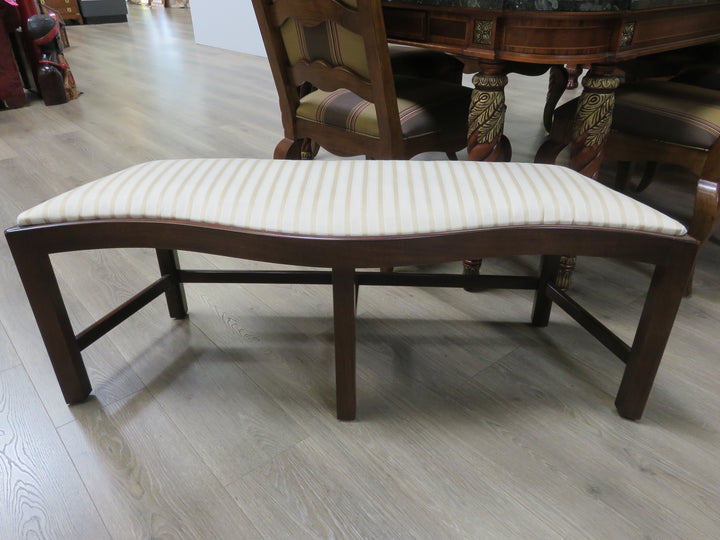 Upholstered Serpentine Bench