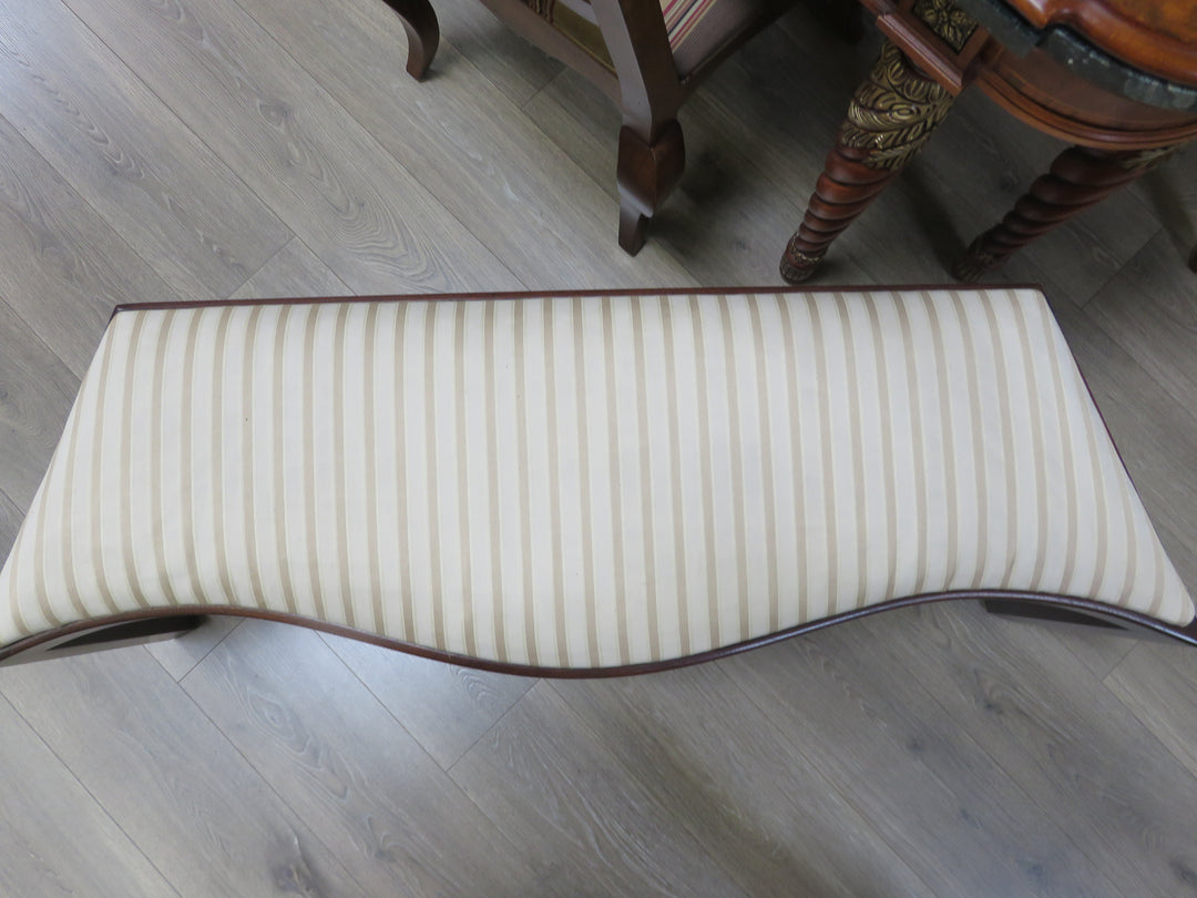 Upholstered Serpentine Bench