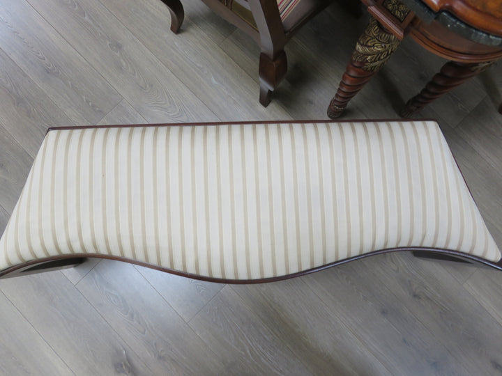 Upholstered Serpentine Bench